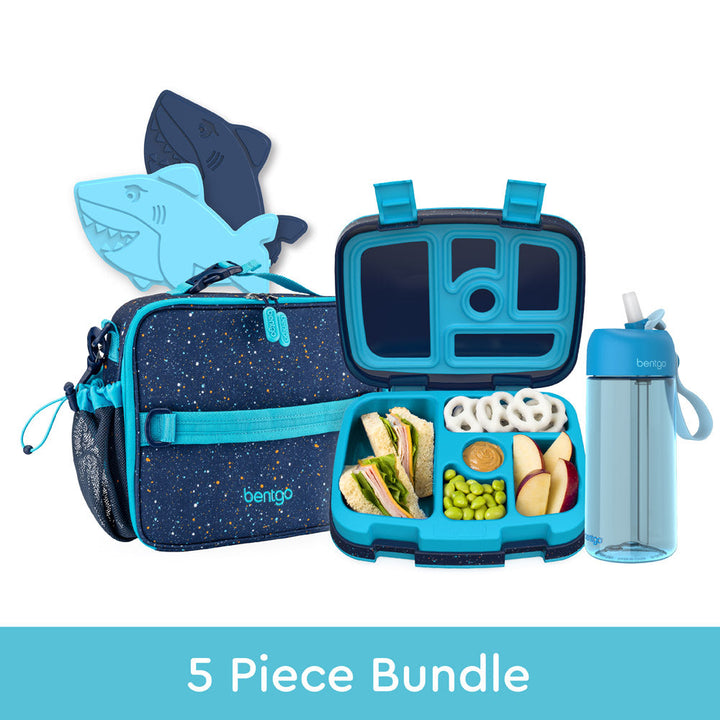 Bentgo Kids Prints Lunch 5-Piece Set with Ice Packs V4