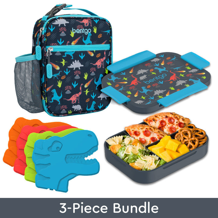 Bentgo Kids Snap & Go Lunch Box, Insulated Lunch Tote, & Ice Packs O8